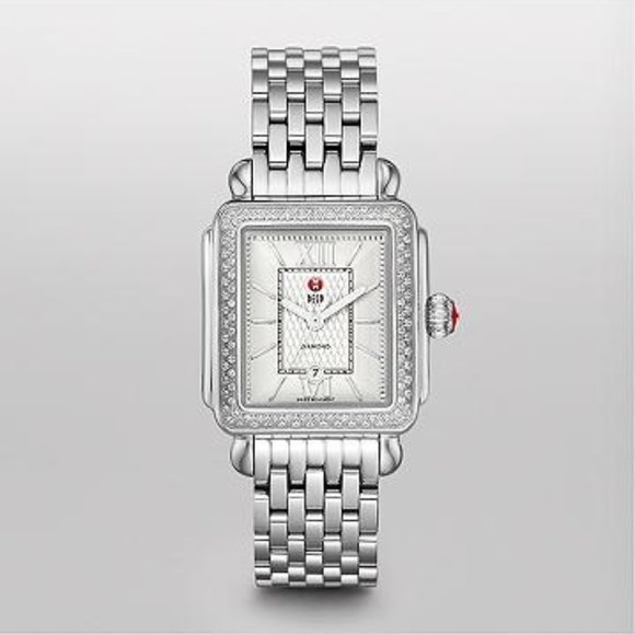 Michele Signature Deco Diamond Guilloché Dial - Picture 1 of 2